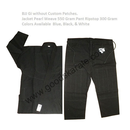 BLACK BJJ Gi Without Custom Patches